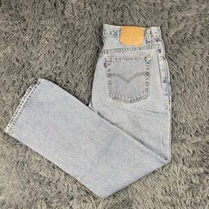 Vintage Levi's 517 Women's 31x30 Boot Cut Jeans Light Wash Distressed 90s